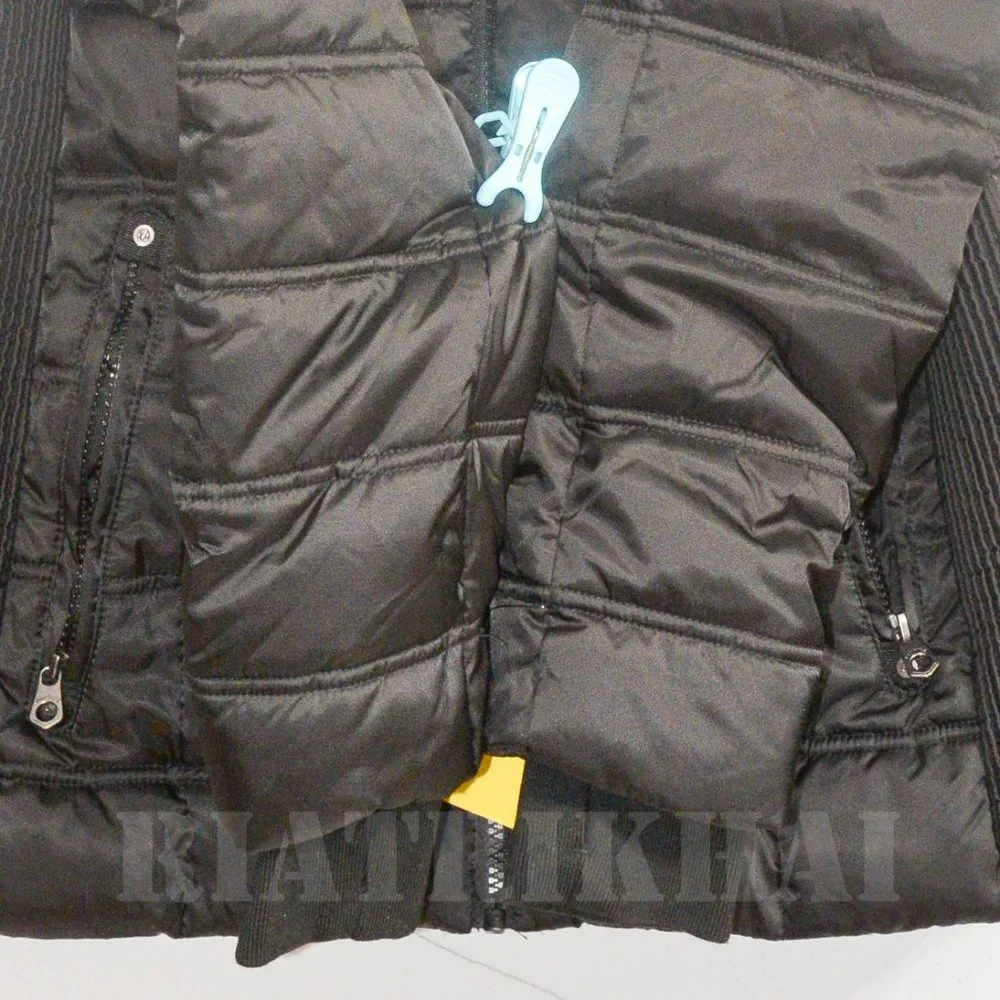 Nautica Womens Faux Fur Trim Hooded Midweight Puffer Jacket BLACK - Picture 8 of 12
